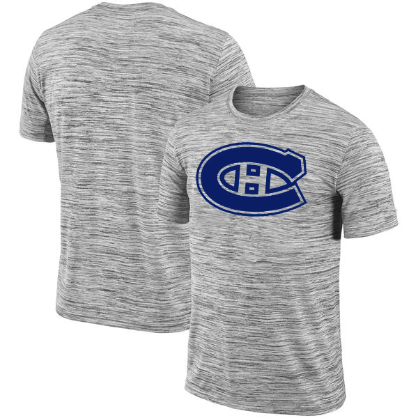 Montreal Canadiens 2018 Heathered Black Sideline Legend Velocity Travel Performance T-Shirt