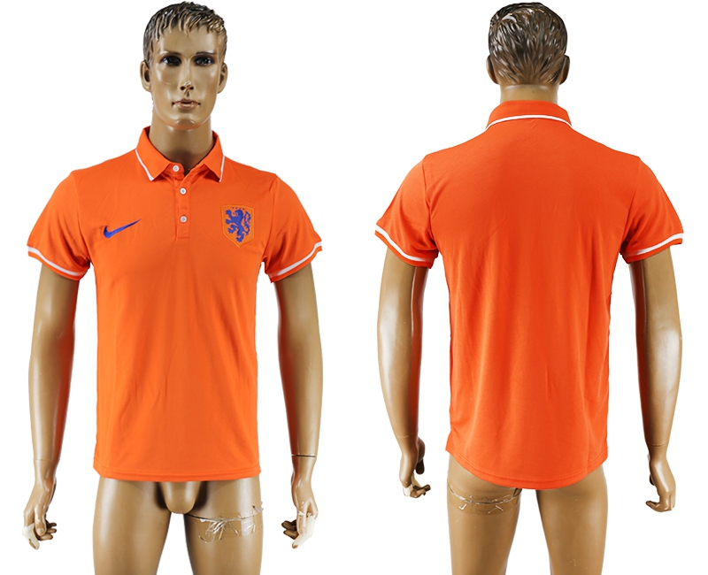 Netherlands Orange Soccer Polo Shirt