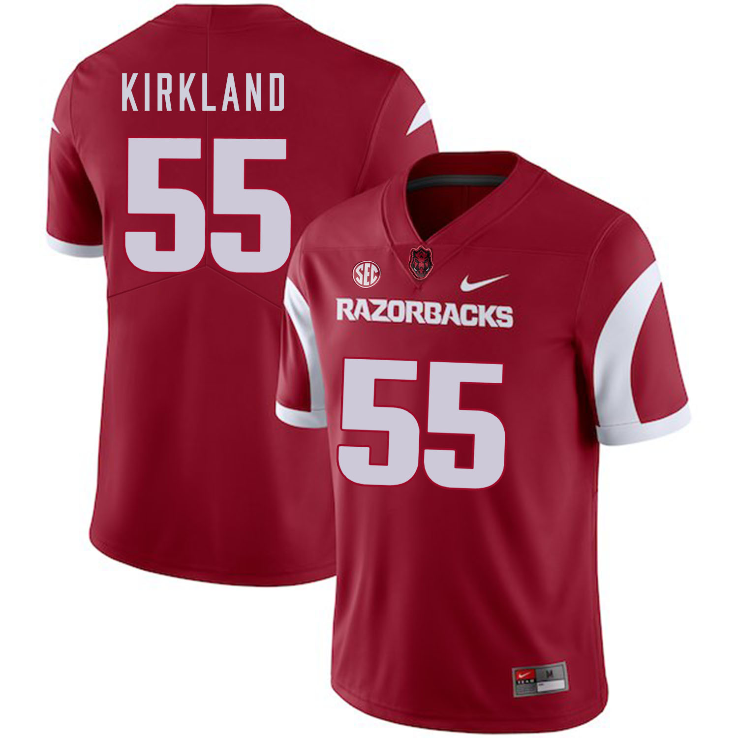 Arkansas Razorbacks 55 Denver Kirkland Red College Football Jersey