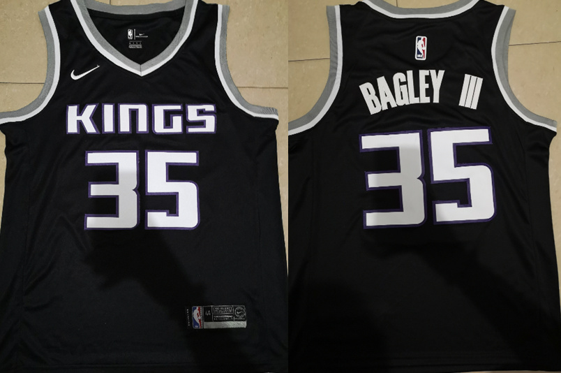 Kings 35 Marvin Bagley III Black Nike Swingman Jersey