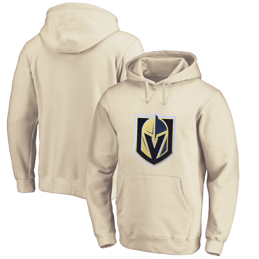 Vegas Golden Knights Cream All Stitched Pullover Hoodie