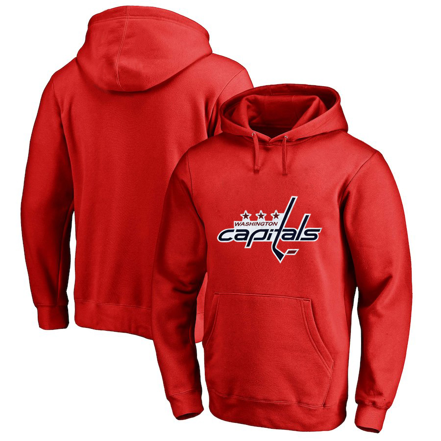 Washington Capitals Red All Stitched Pullover Hoodie