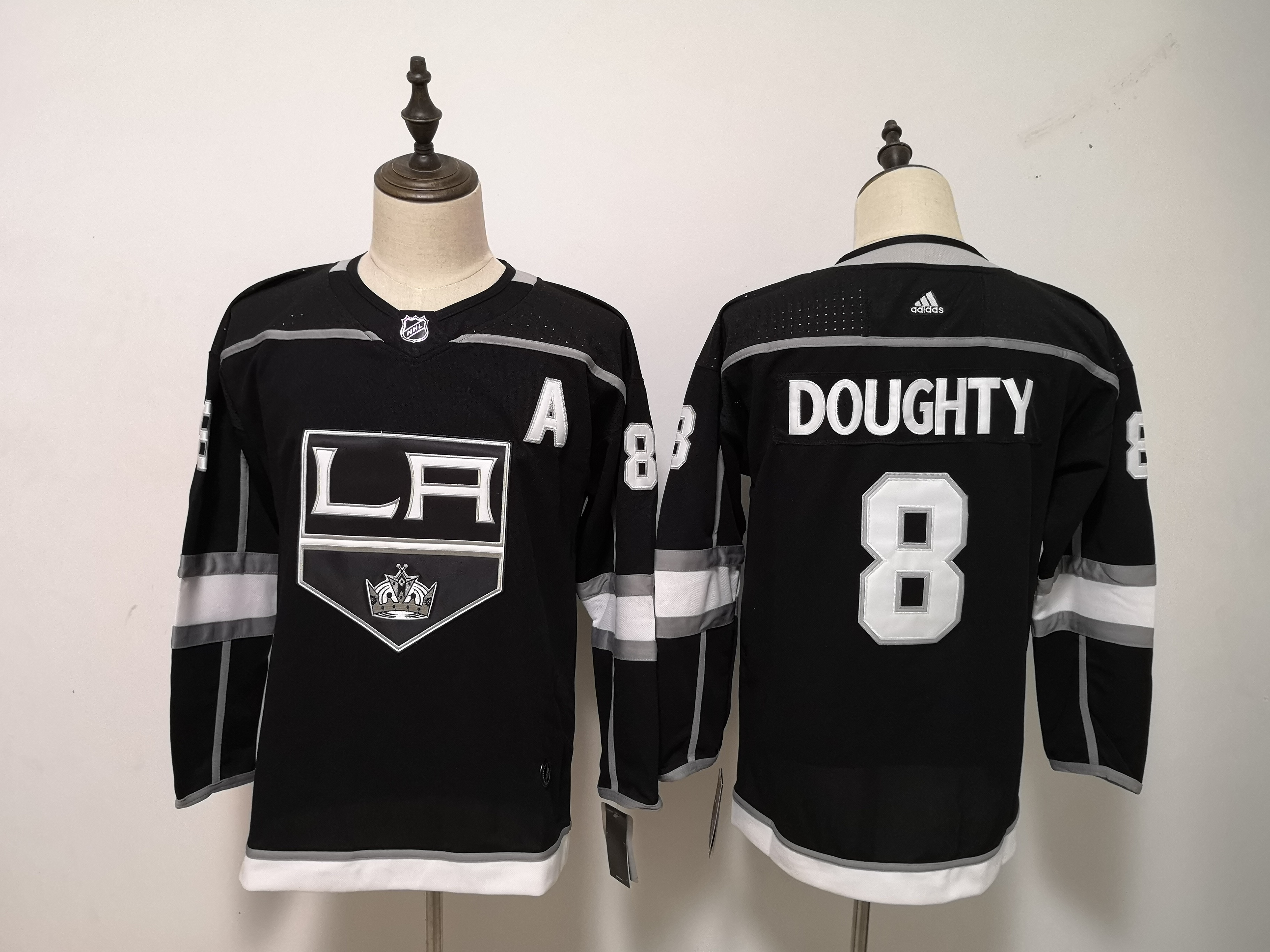 Kings 8 Drew Doughty Black Youth Adidas Jersey