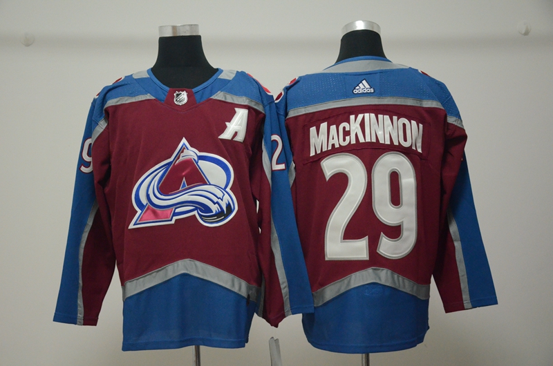 Avalanche 29 Nathan MacKinnon Burgundy With A Patch Adidas Jersey