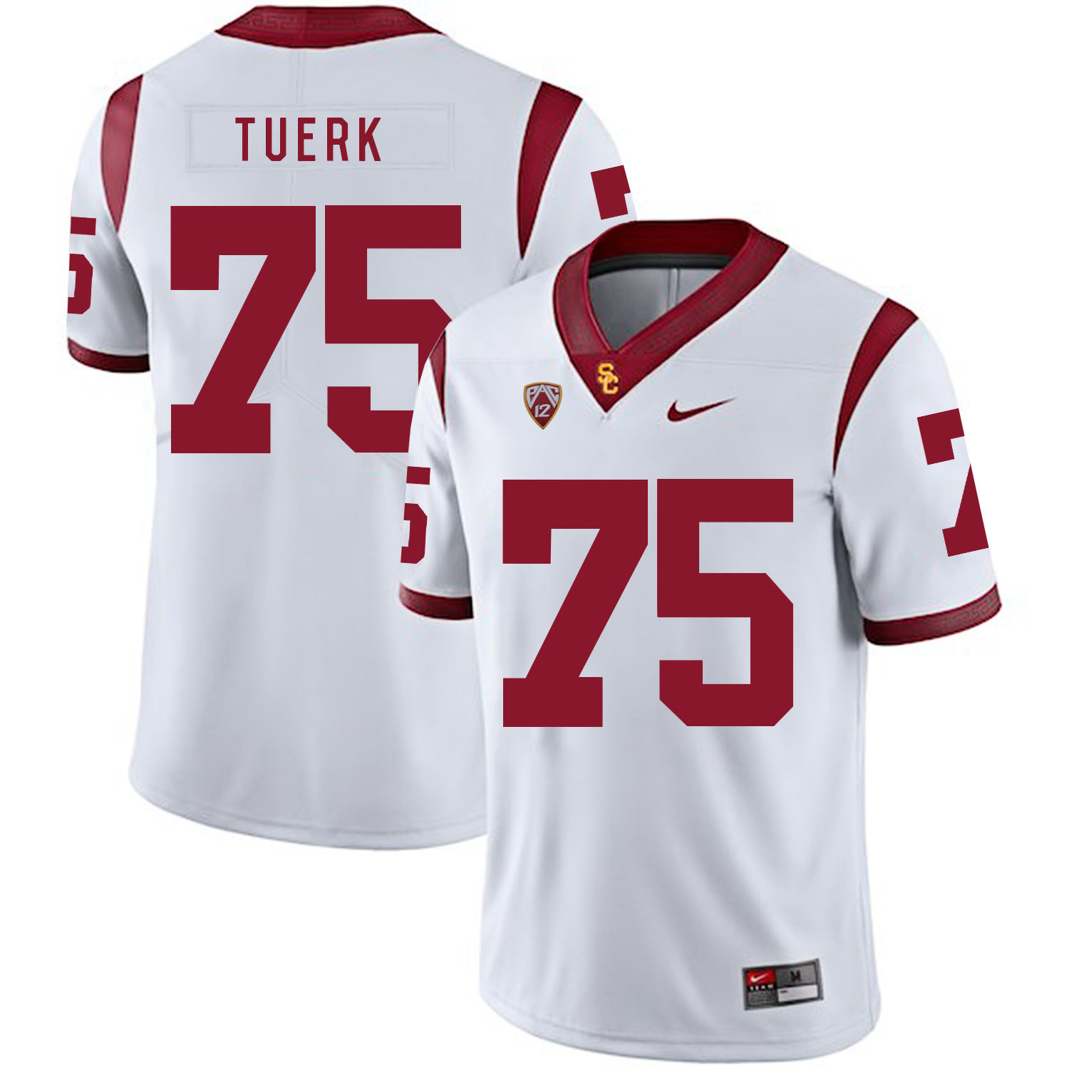 USC Trojans 75 Max Tuerk White College Football Jersey