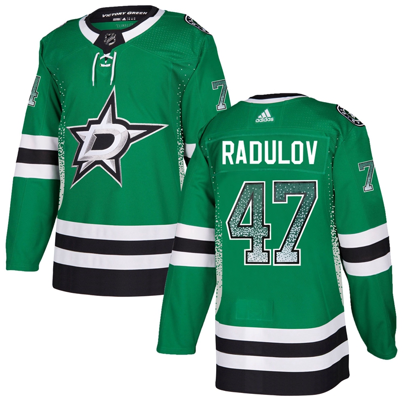 Stars 47 Alexander Radulov Green Drift Fashion Adidas Jersey