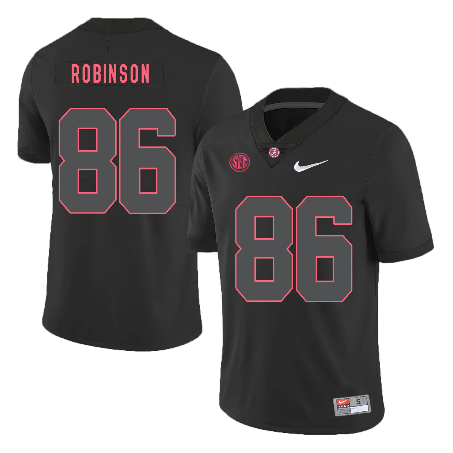 Alabama Crimson Tide 86 A'Shawn Robinson Black Shadow Nike College Football Jersey