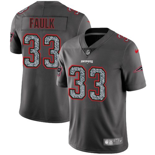 Nike Patriots 33 Kevin Faulk Gray Static Youth Vapor Untouchable Limited Jersey