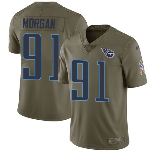 Nike Titans 91 Derrick Morgan Olive Salute To Service Limited Jersey