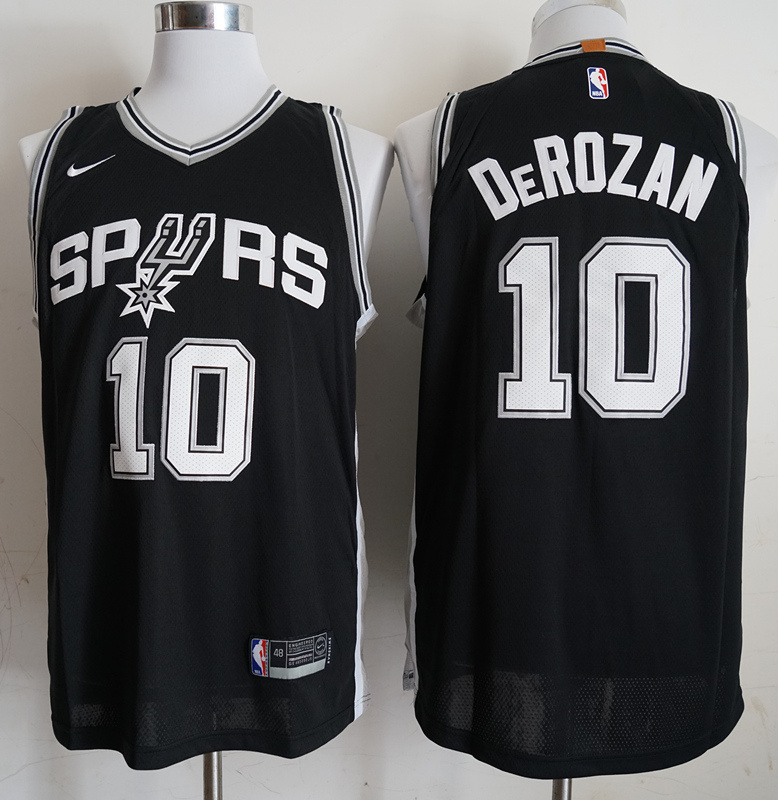 Spurs 10 DeMar DeRozan Black 2018-19 Nike Authentic Jersey