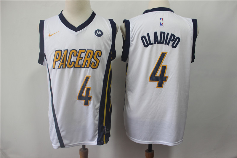 Pacers 4 Victor Oladipo White 2018-19 Earned Edition Nike Swingman Jersey