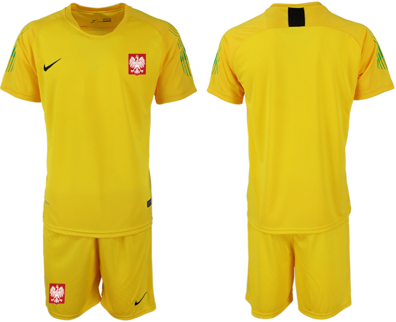 Poland Yellow 2018 FIFA World Cup Goalkeeper Soccer Jersey