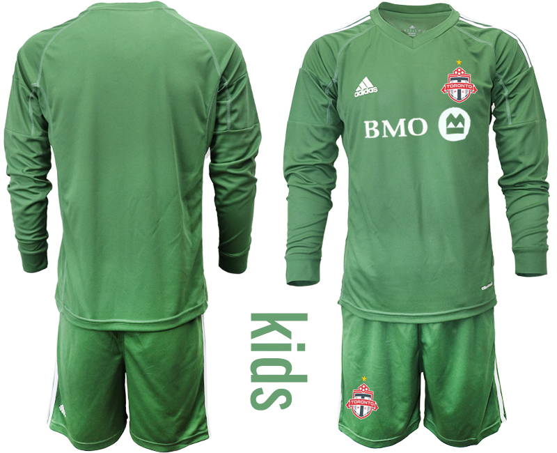 2018-19 Toronto FC Army Green Youth Long Sleeve Soccer Jersey