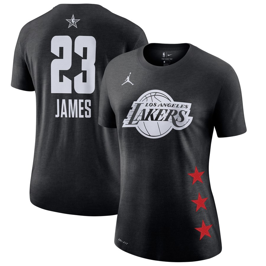 Lakers 23 Lebron James Black 2019 NBA All-Star Game Women's T-Shirt