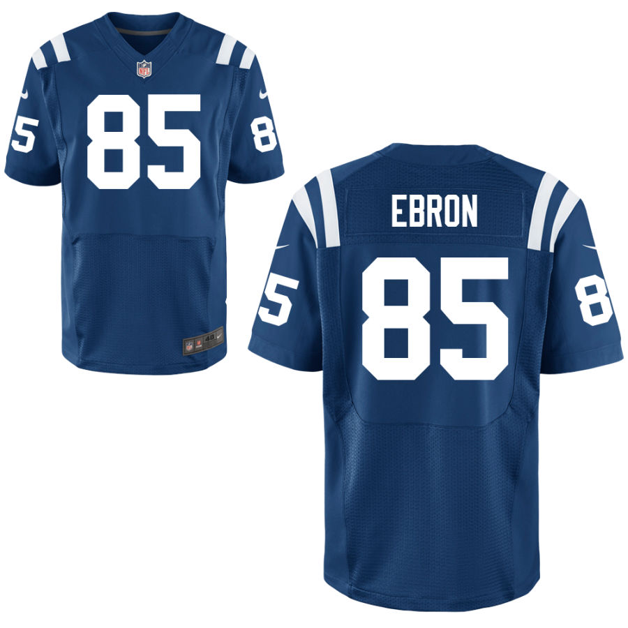 Nike Colts 85 Eric Ebron Blue Elite Jersey