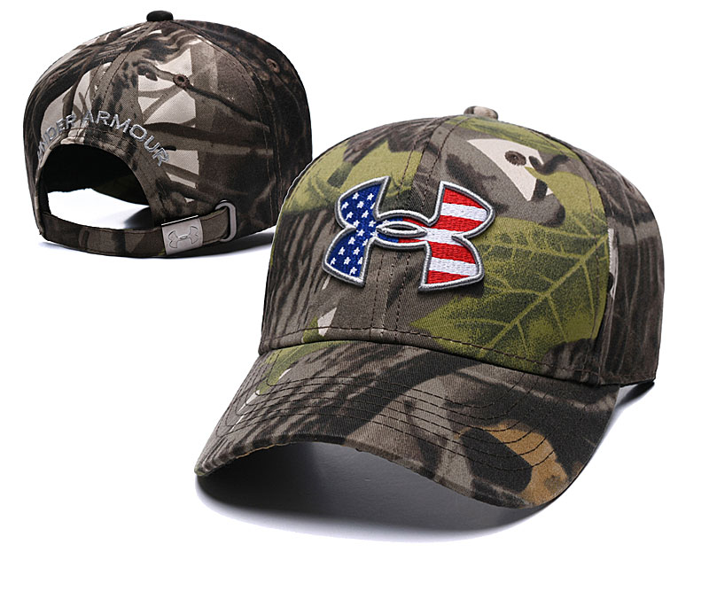 Under Armour USA Flag Camo Peaked Adjustable Hat TX