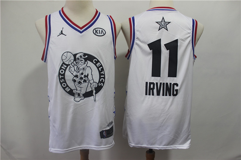 Celtics 11 Kyrie Irving White 2019 NBA All-Star Game Jordan Brand Swingman Jersey