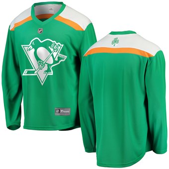 Penguins Green 2019 St. Patrick's Day Adidas Jersey