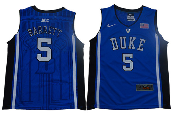 Duke Blue Devils 5 RJ Barrett Blue Youth Nike Elite College Basketball Jersey