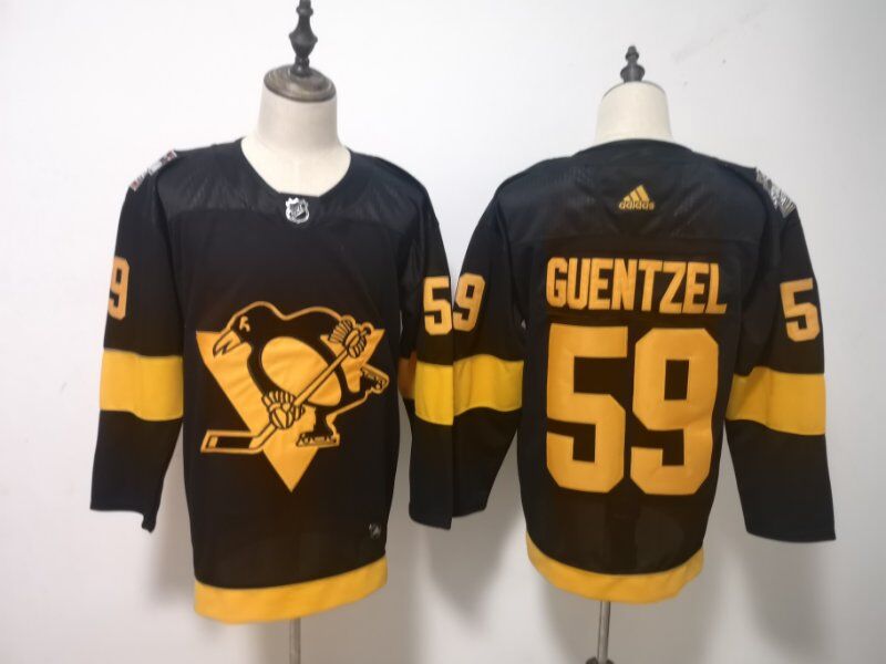 Penguins 59 Jake Guentzel Black 2019 NHL Stadium Series Adidas Jersey