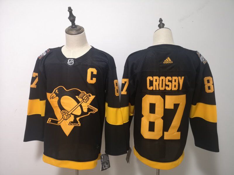 Penguins 87 Sidney Crosby Black 2019 NHL Stadium Series Adidas Jersey