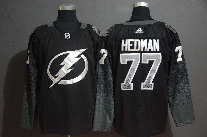 Lightning 77 Victor Hedman Black Alternate Adidas Jersey
