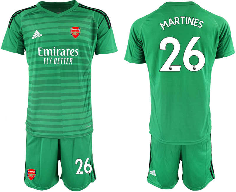 2020-21 Arsenal 26 MARTINES Green Goalkeeper Soccer Jersey