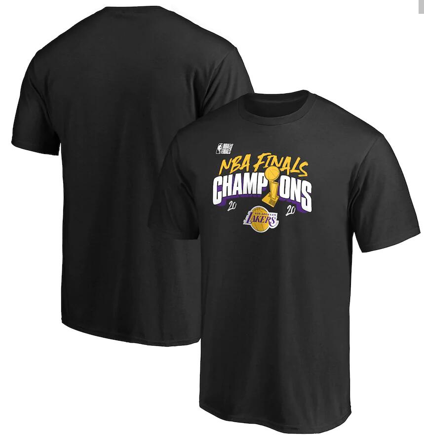 Men's Los Angeles Lakers Black 2020 NBA Finals Champions Shot Clock T-Shirt