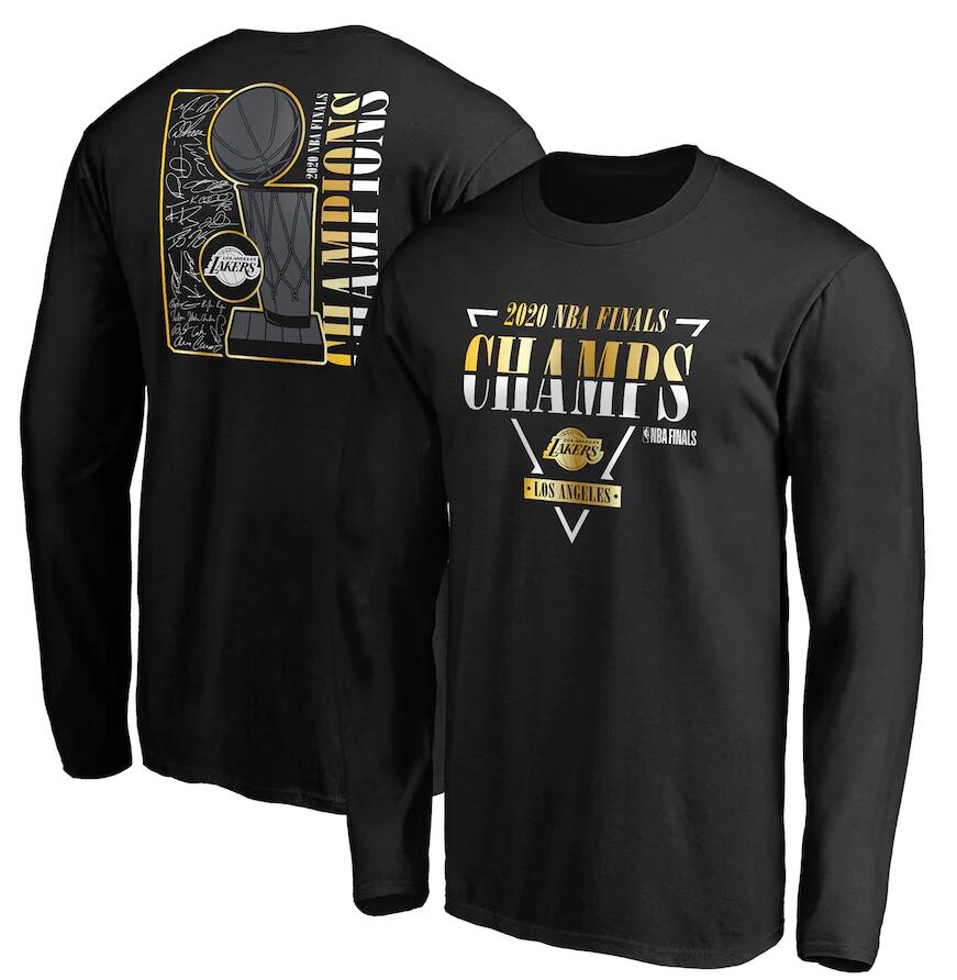 Men's Los Angeles Lakers Black 2020 NBA Finals Champions Believe The Game Big & Tall Long Sleeve T-Shirt