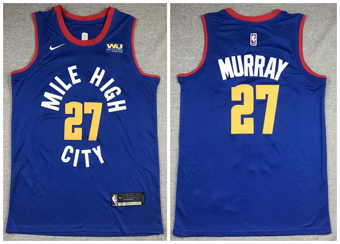 Nuggets 27 Jamal Murray Blue City Edition Nike Swingman Jersey