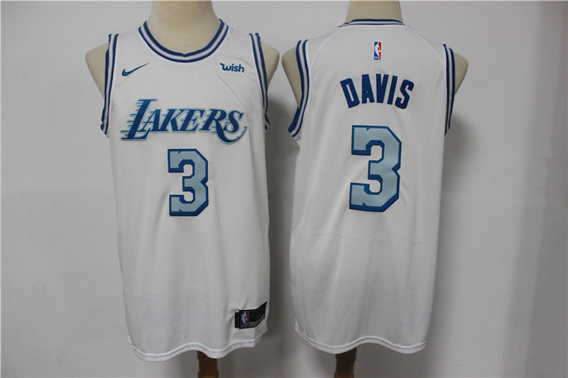 Lakers 3 Anthony Davis White 2020-21 City Edition Nike Swingman Jersey