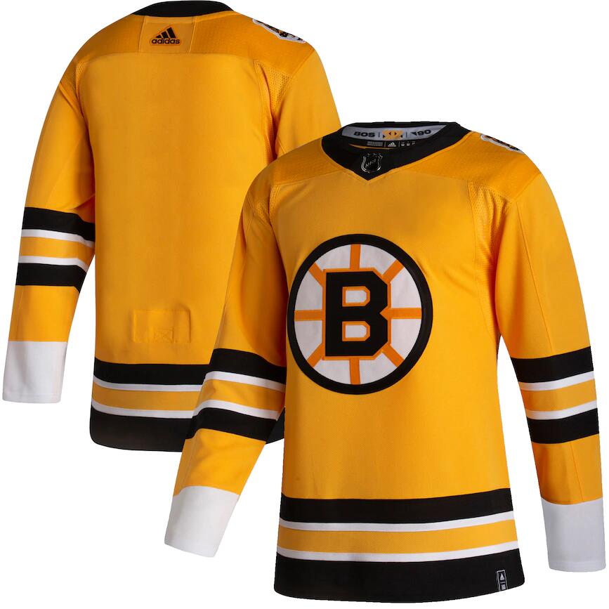 Bruins Blank Yellow 2020-21 Reverse Retro Adidas Jersey