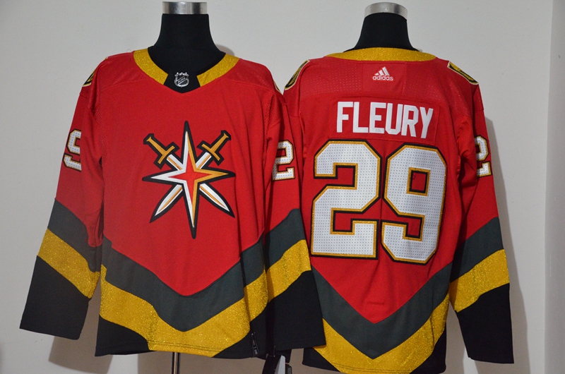 Vegas Golden Knights 29 Marc Andre-Fleury Red 2020-21 Reverse Retro Adidas Jersey