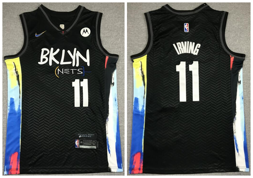 New Nets 11 Kyrie Irving Black 2021 City Edition Nike ...