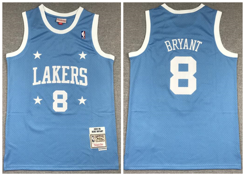 Lakers 8 Kobe Bryant Blue 2004-05 Hardwood Classics Jersey