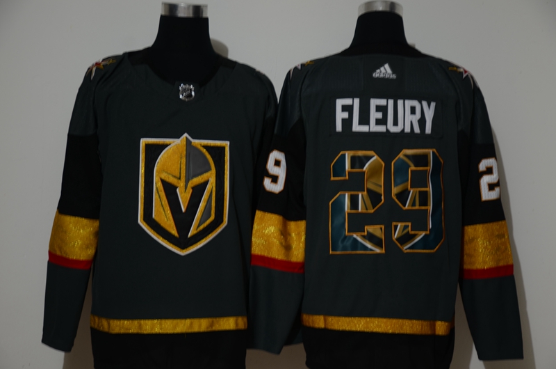 Vegas Golden Knights 29 Marc-Andre Fleury Gray Adidas Fashion Jersey