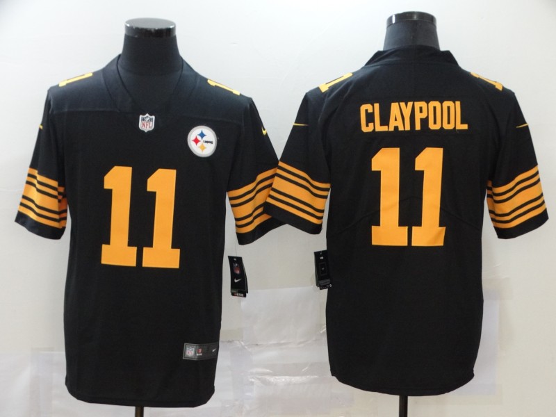 Nike Steelers 11 Chase Claypool Black 2020 NFL Draft First Round Pick Color Rush Limited Jersey