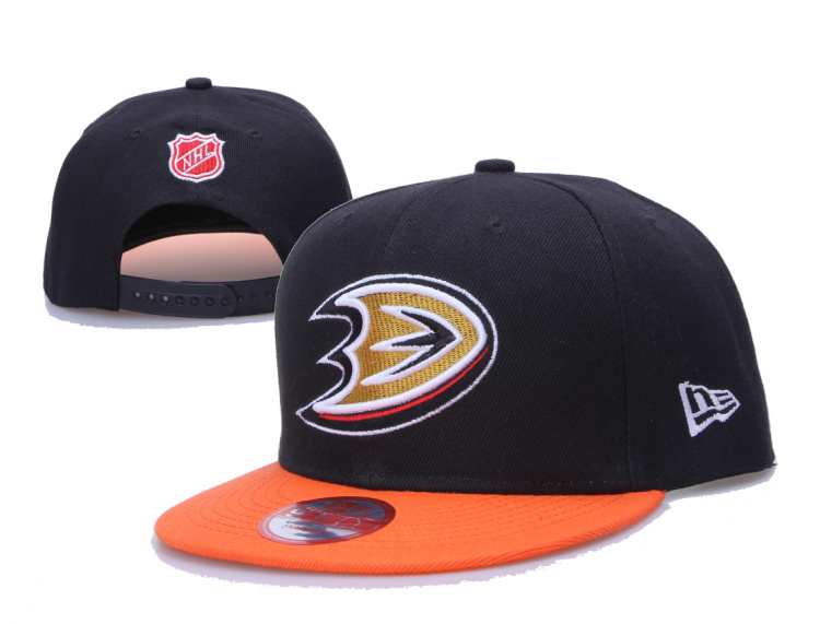 Ducks Team Logo Black Adjustable Hat LH
