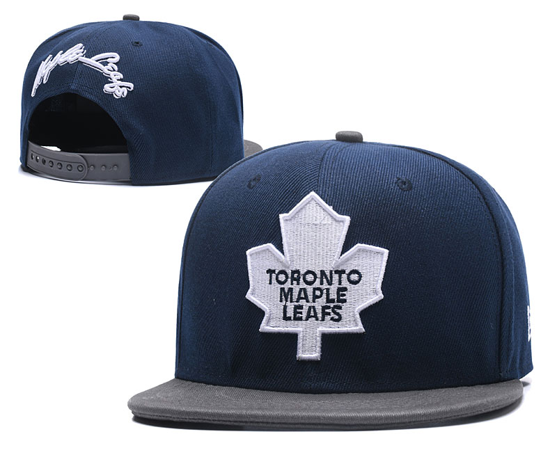 Maple Leafs Team Logo Navy Adjustable Hat LH
