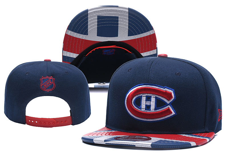 Canadiens Team Logo Navy Adjustable Hat YD