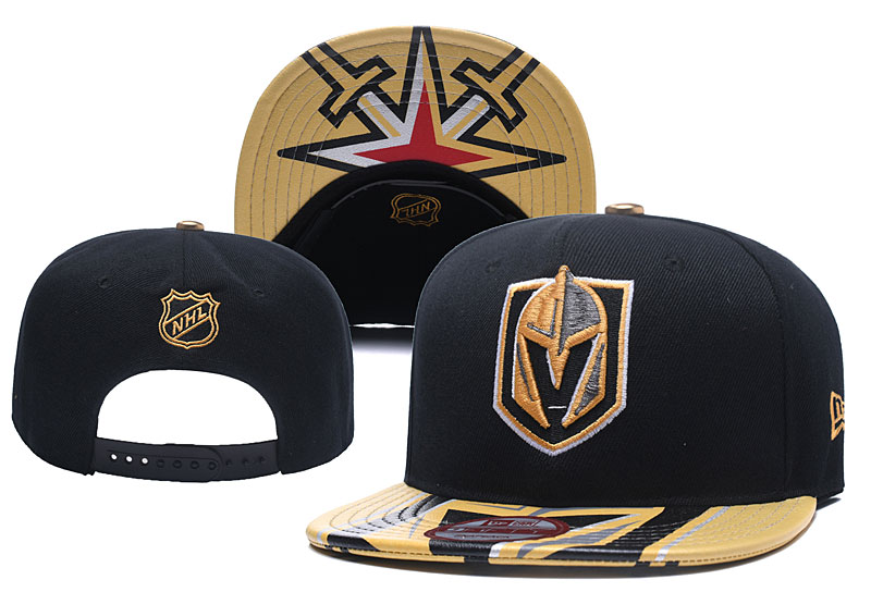 Vegas Golden Knights Fresh Logo Black Adjustable Hat YD