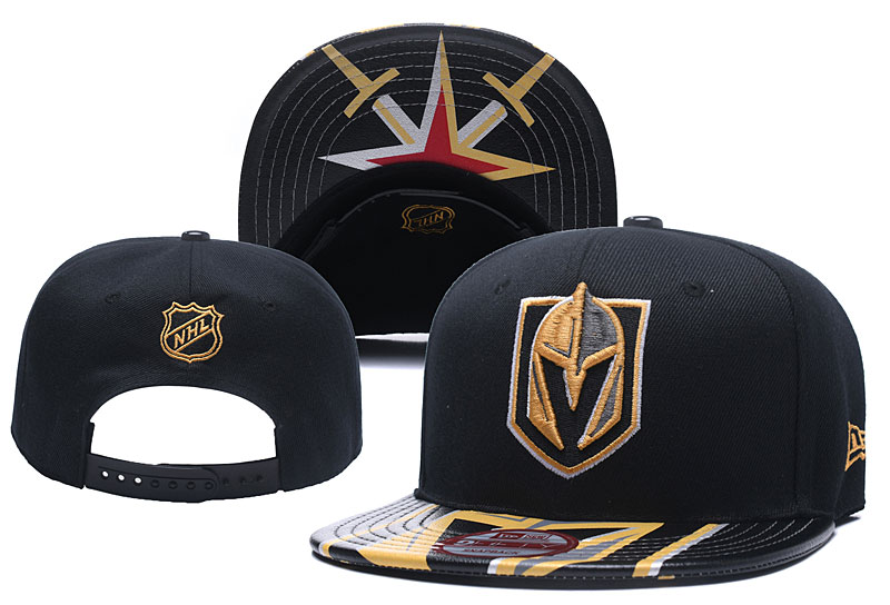 Vegas Golden Knights Team Logo All Black Adjustable Hat YD