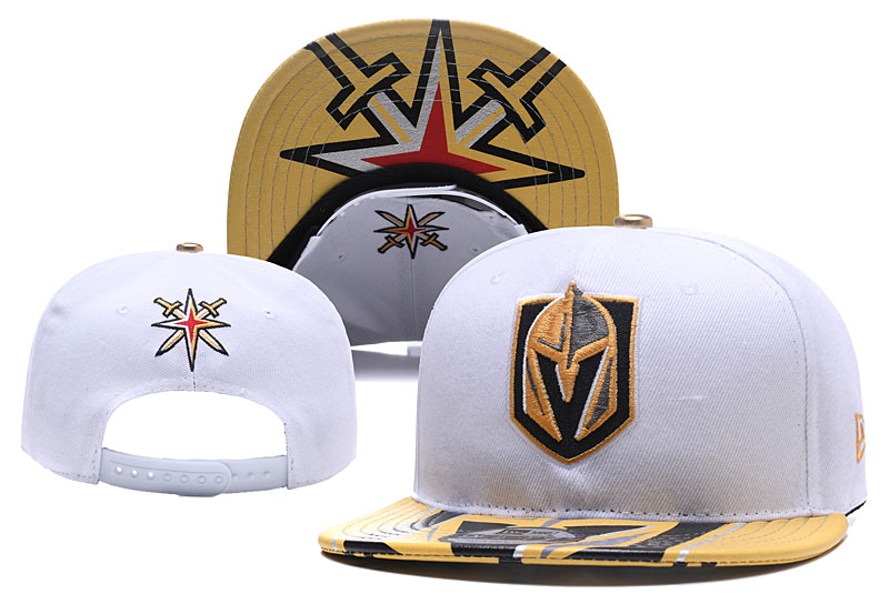 Vegas Golden Knights Team Logo White Adjustable Hat YD