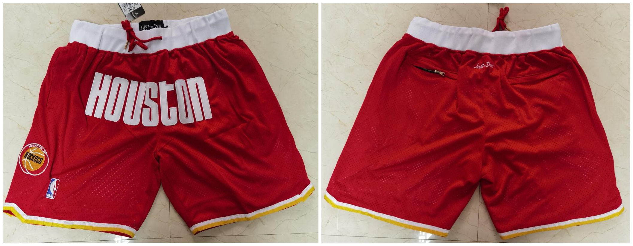 Rockets Red Just Don With Pocket Swingman Shorts