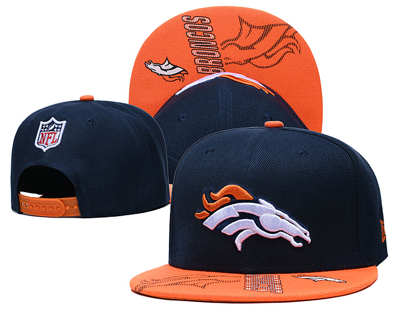 Broncos Team Logo Navy Orange Adjustable Hat GS