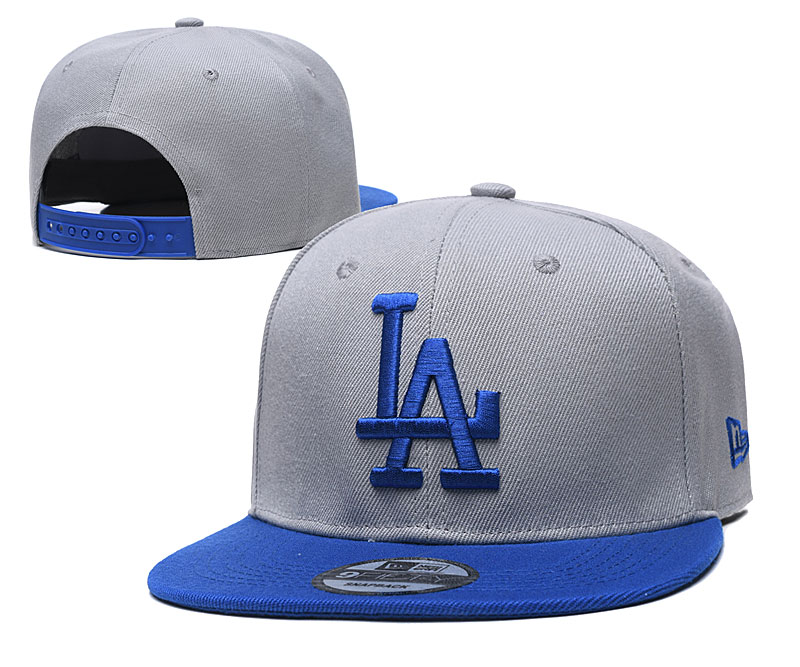 Dodgers Team Logo Gray Royal Adjustable Hat TX