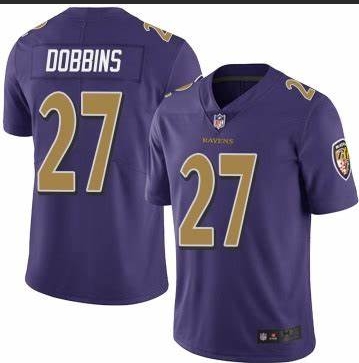 Nike Ravens 27 J.K. Dobbins Purple Youth Vapor Untouchable Limited Jersey