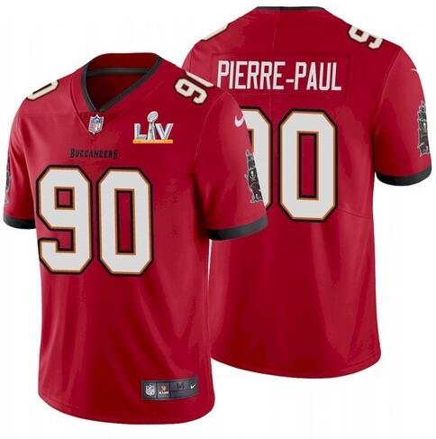 Nike Buccaneers 90 Jason Pierre-Paul Red 2021 Super Bowl LV Vapor Untouchable Limited Jersey