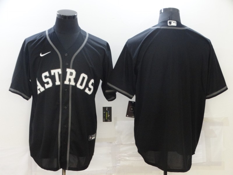 Astros Blank Black Nike Cool Base Jersey