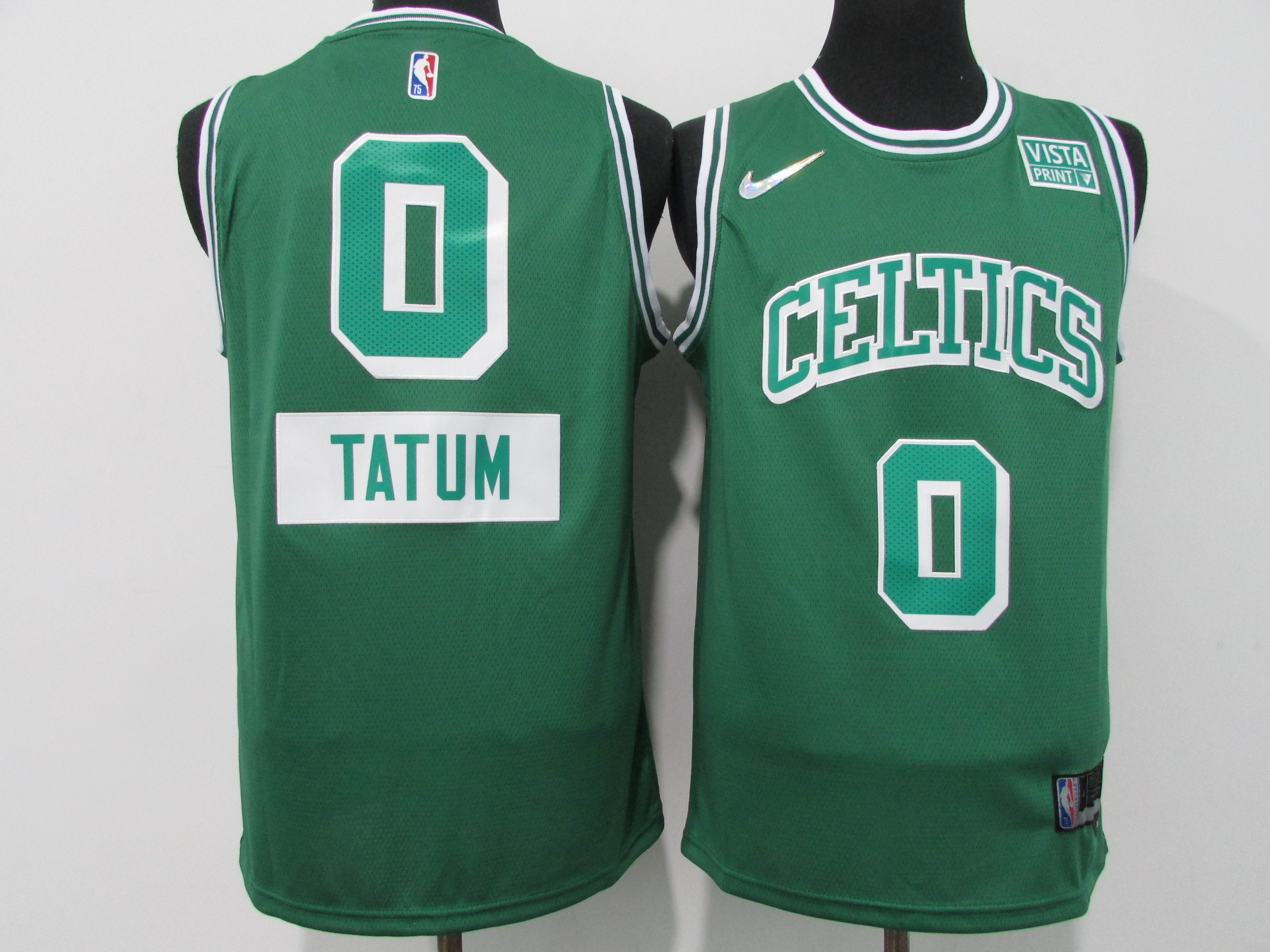 Celtics 0 Jayson Tatum Green Nike Diamond 75th Anniversary City Edition Swingman Jersey